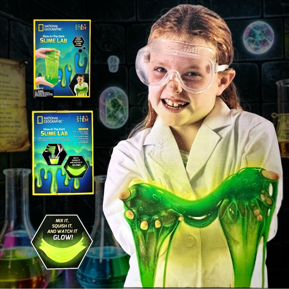 National Geographic Glow in The Dark Slime Lab Kit